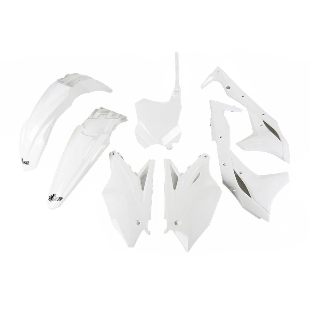 Kit plastique UFO Kawasaki 250 KX-F 2018 blanc