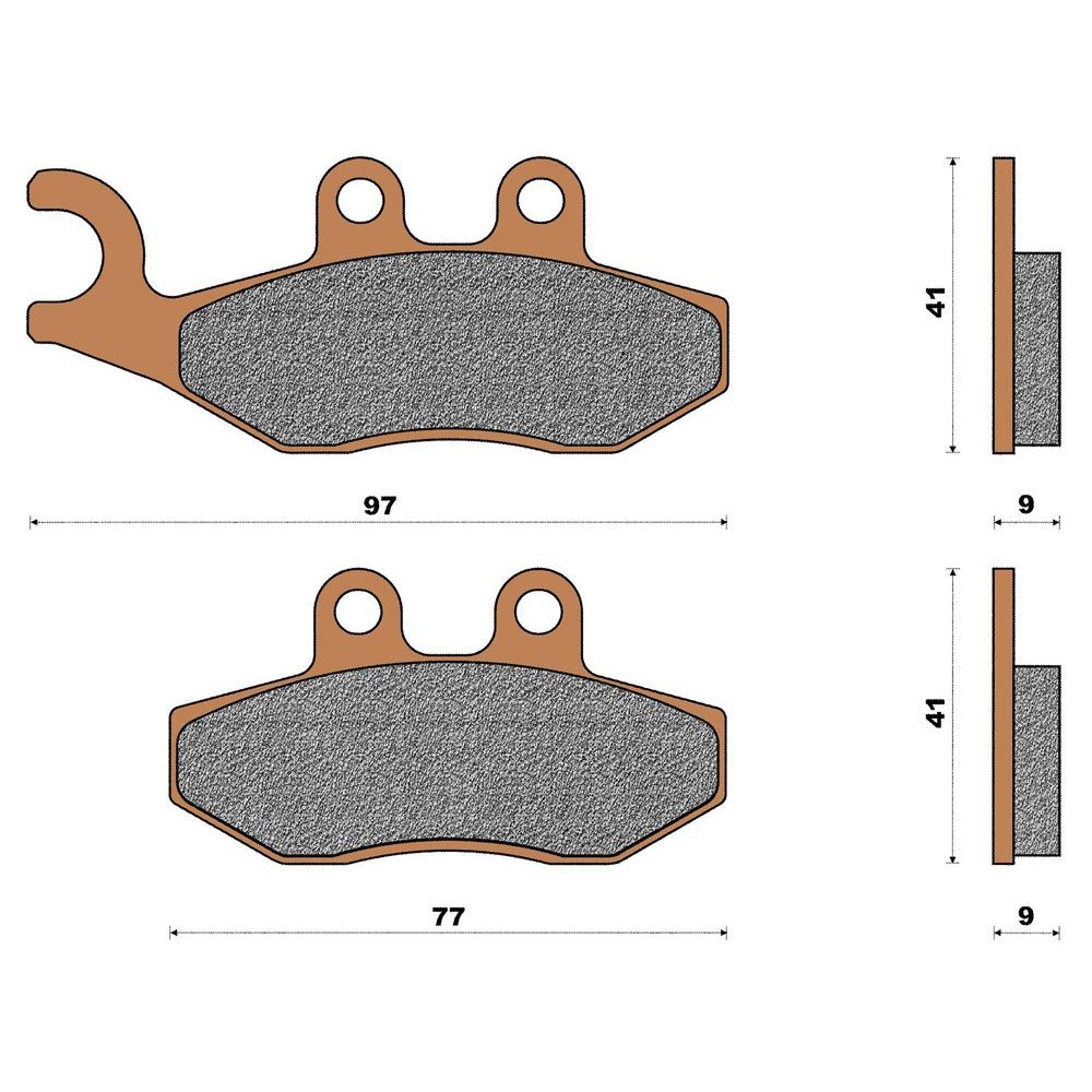Plaquette de frein céramique avant X8/X9 Evolution