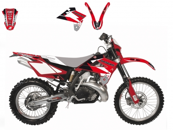 Kit déco Blackbird Dream Graphic 3 Gas Gas 300 EC 07-09 rouge
