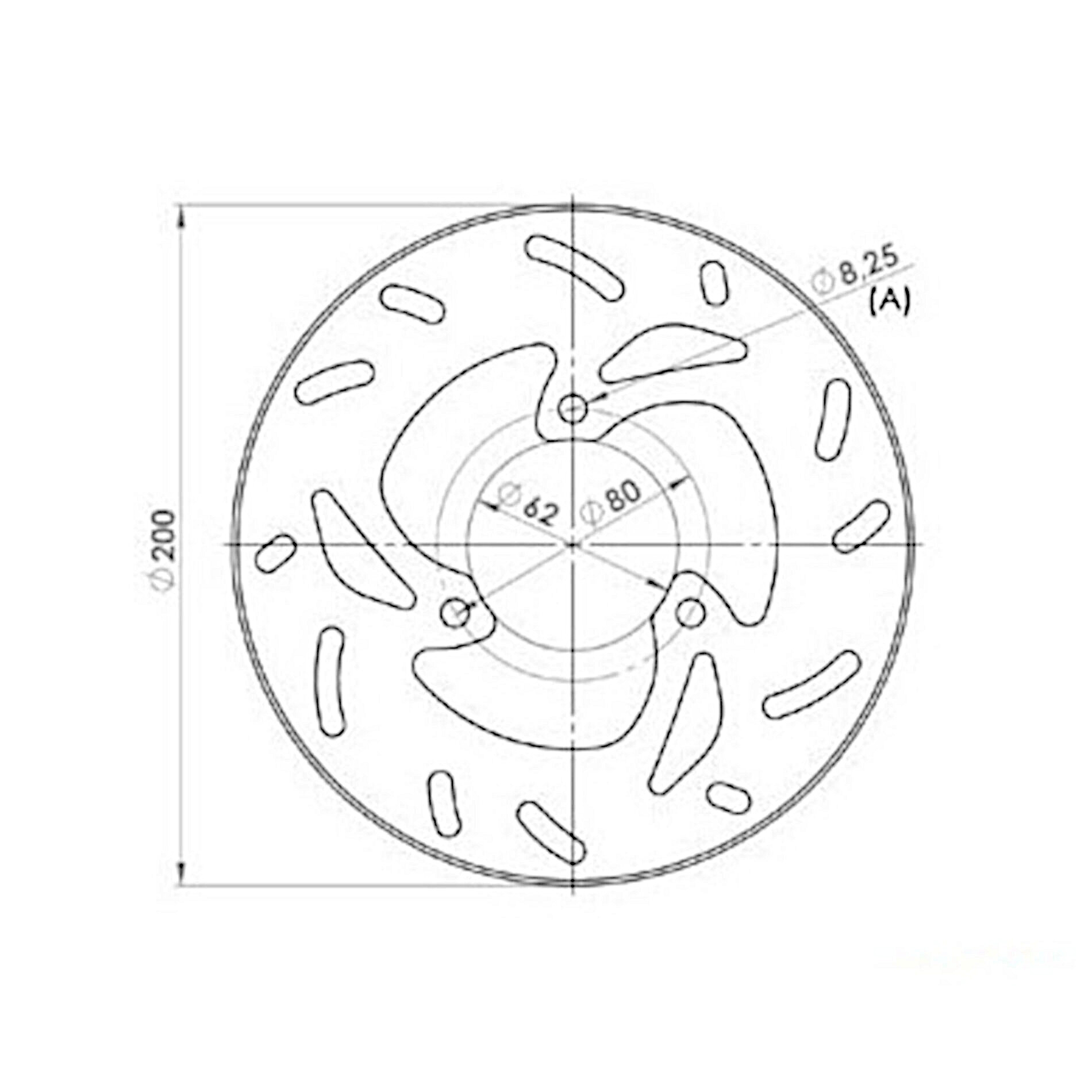 Disque de frein NG Brake Disc D.200 arriere - 014
