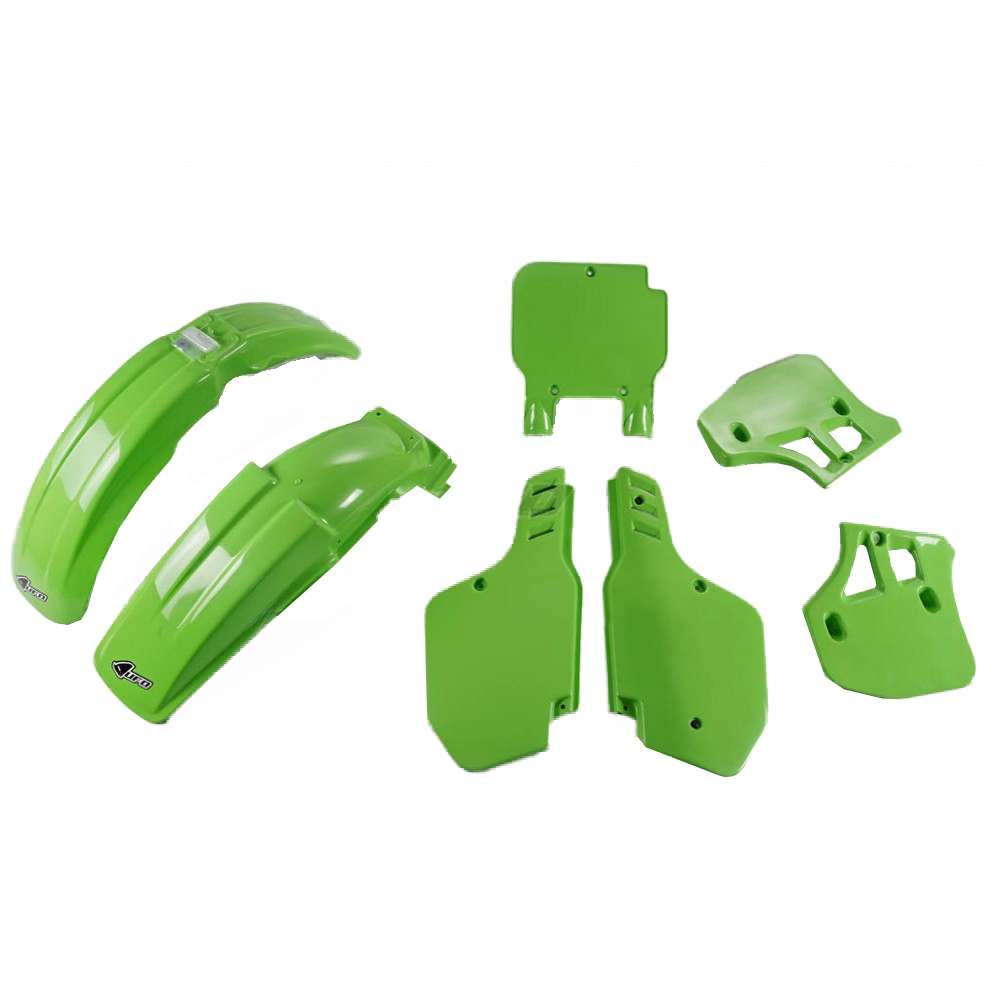 Kit plastique UFO Kawasaki 250 KX 1989 vert (couleur origine)