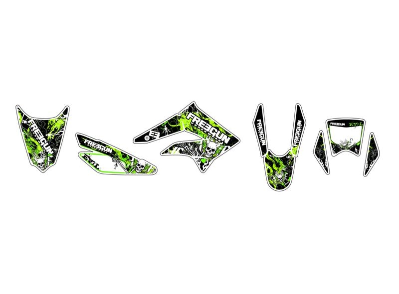 Kit déco Kutvek Freegun Firehead vert Beta RR50