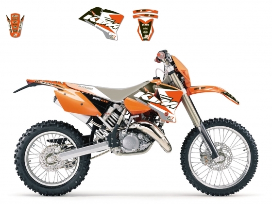 Kit déco Blackbird Dream Graphic 3 KTM 125 SX 01-04 orange