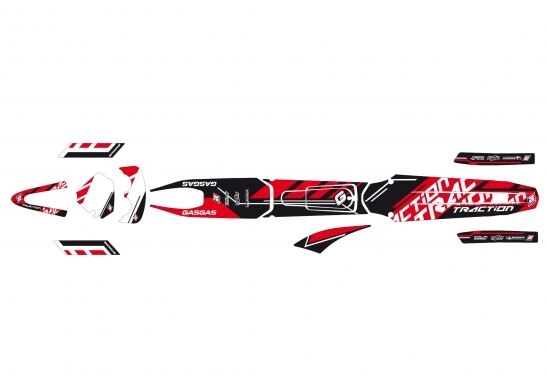 Kit déco Traction Blackbird Gas Gas TXT 300 PRO 08-10 rouge/noir