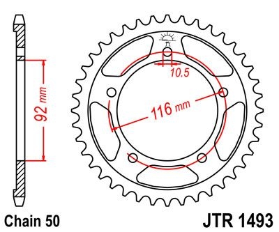 Couronne JT Sprockets Acier pas 530 41 dents - Pour Kawasaki ZZR 1400