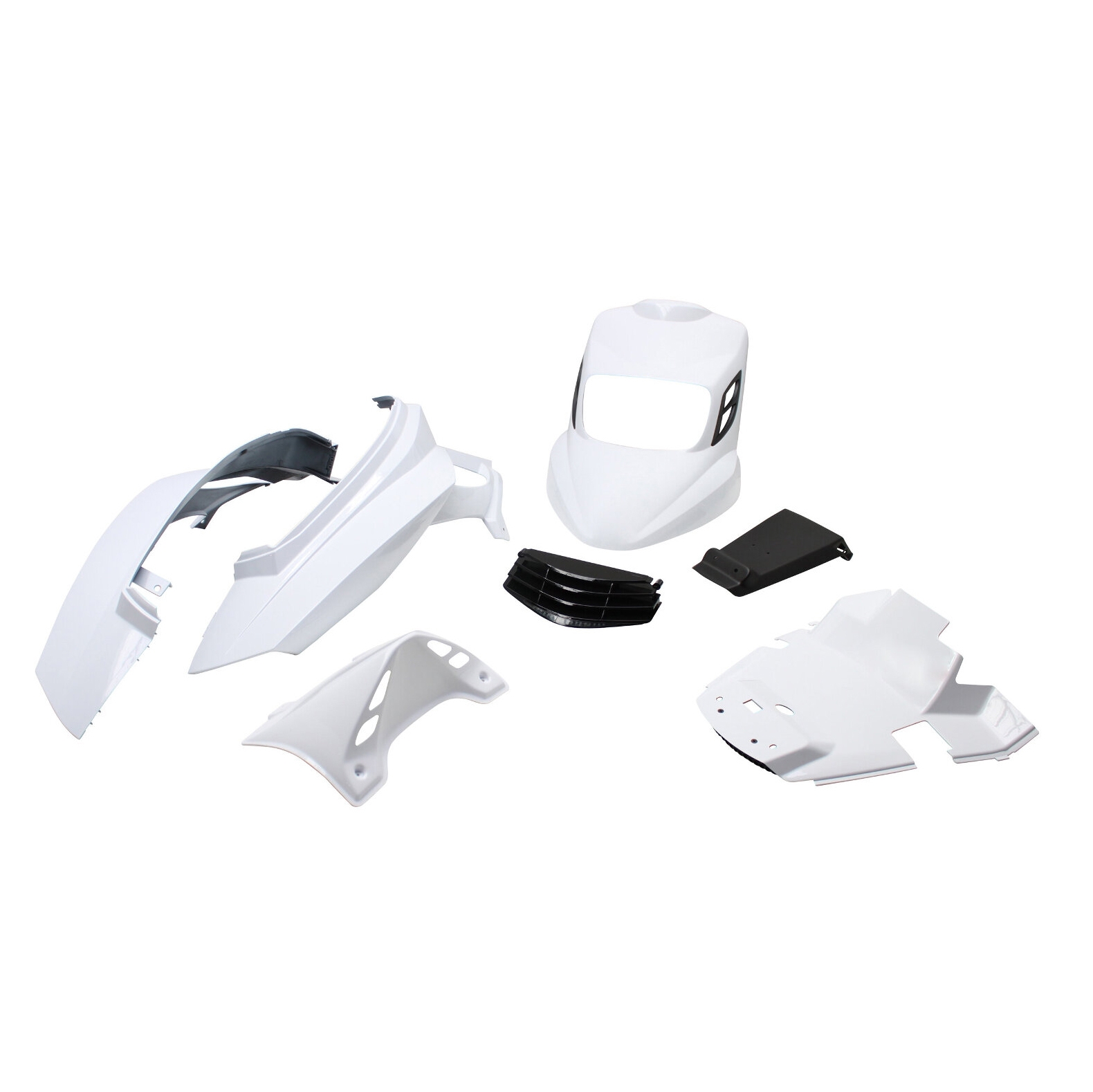 Kit carrosserie BCD V2 MBK Booster 04- blanc