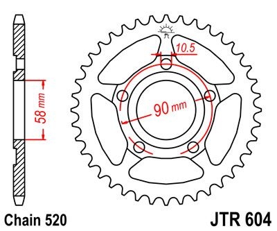 Couronne JT Sprockets Acier pas 520 36 dents - Pour Honda NSR 125 R 93