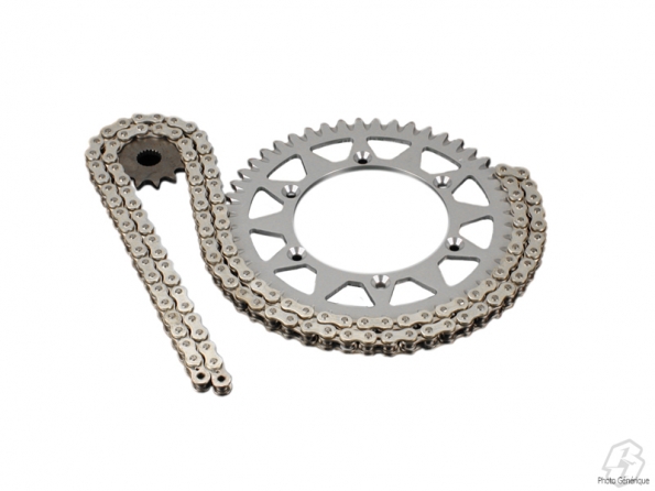 Kit chaîne PBR Type Origine Aluminium Beta RR Enduro pas 420 EK2214E