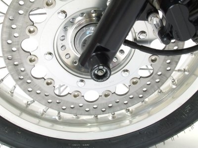 Tampons de protection de fourche R&G Racing noirs Triumph Thruxton 900