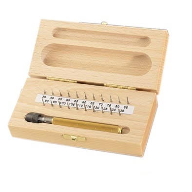 Coffret de 21 alésoirs de gicleur 0.35 à 1.35 par 5/100eme