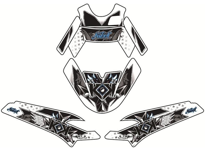 Kit déco Kutvek Demon bleu MBK Nitro