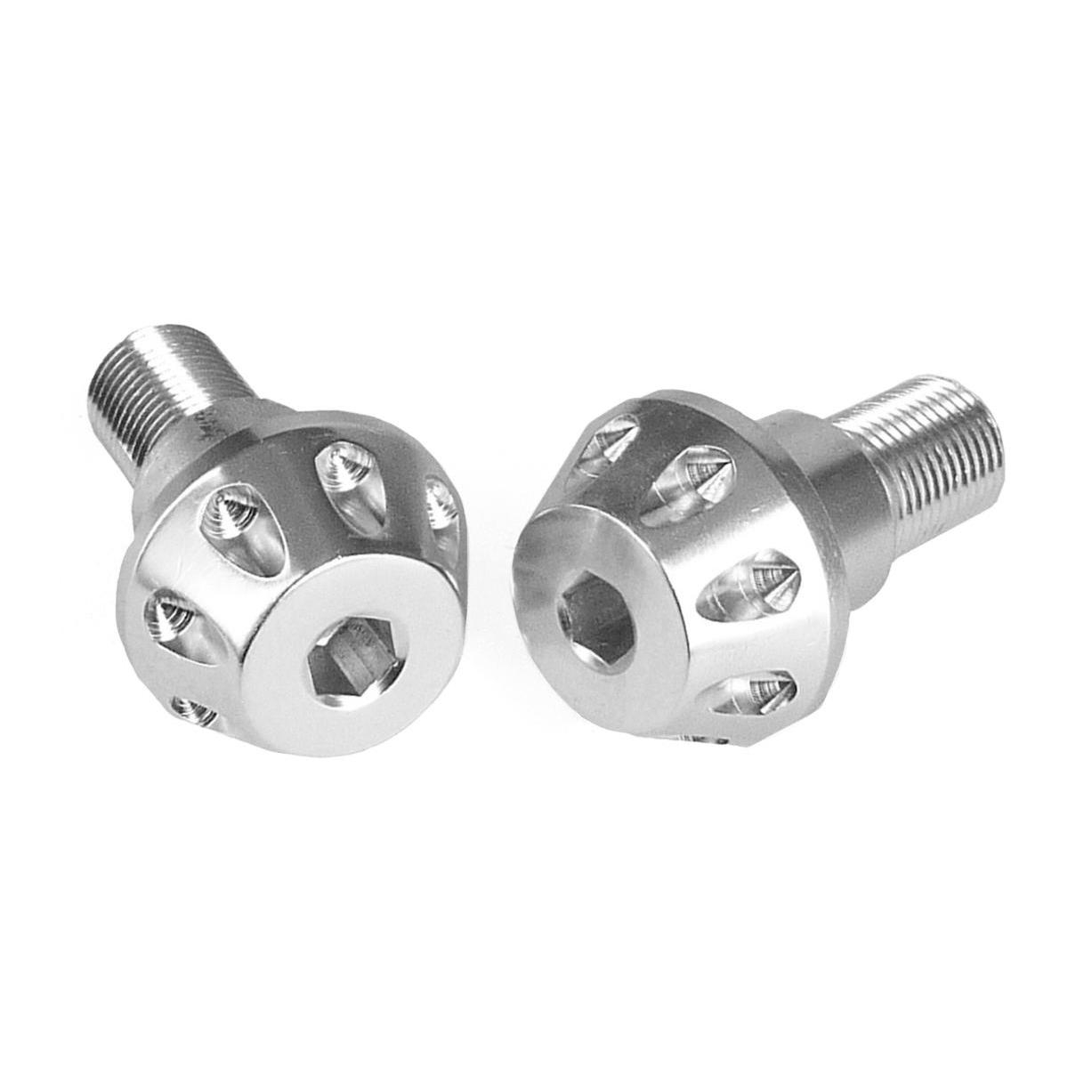 Embout de guidon cnc molete Tmax 500 chrome (la paire)