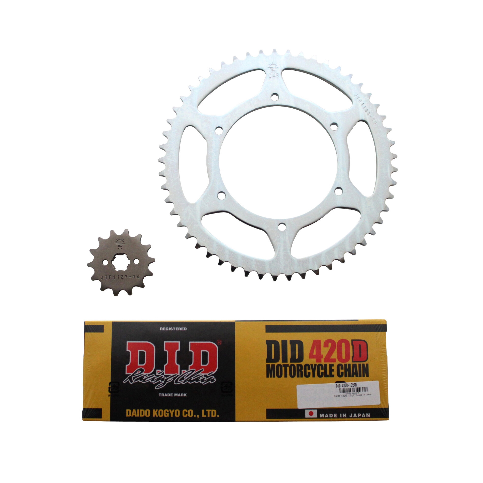 Kit chaîne DID acier Derbi 50 GPR/ Nude 04-05