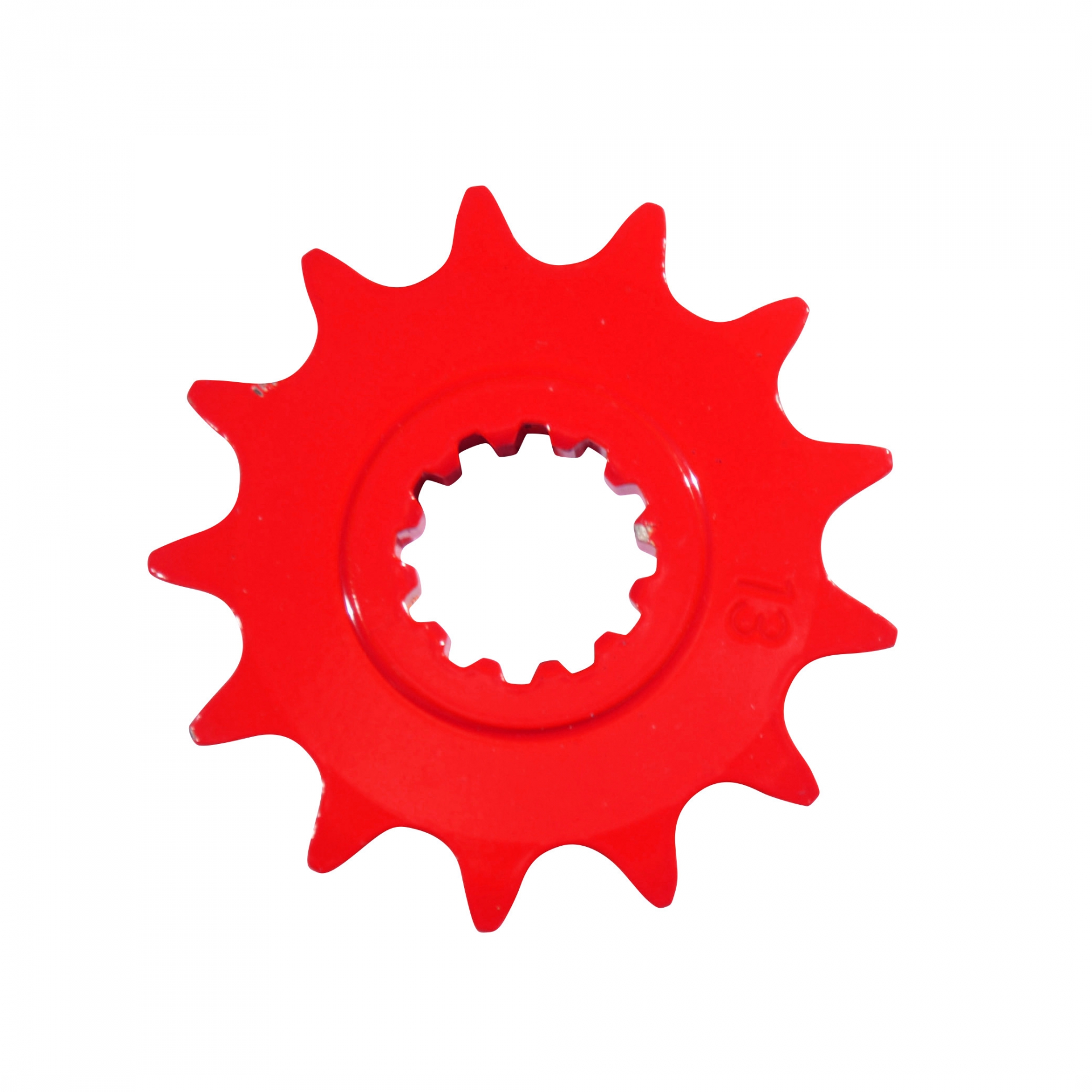 Pignon 12 dents pas 420 Minarelli AM6 rouge