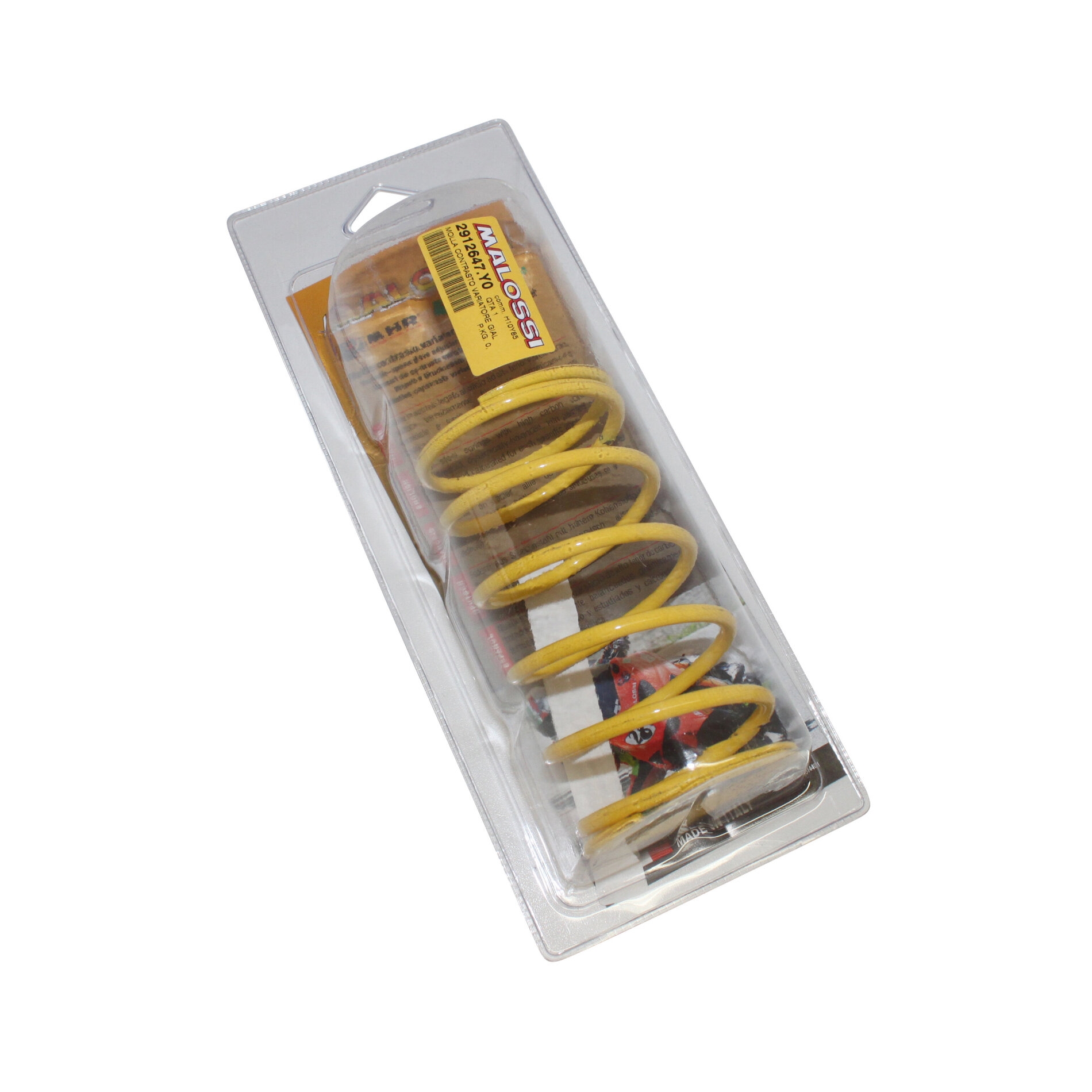 Ressort de poussée Malossi jaune pour variateur Multivar Yamaha 125 X-