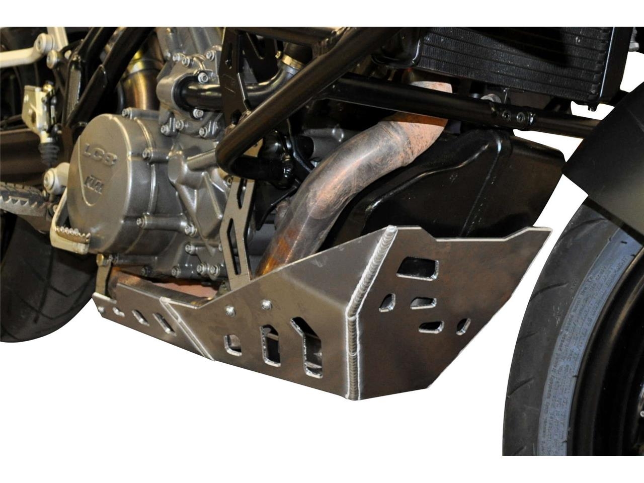 Sabot moteur Bihr aluminium gris pour KTM 990 SMT 11-14