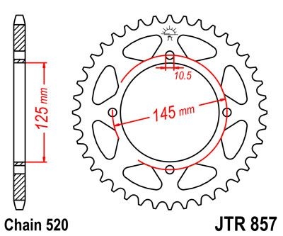 Couronne JT Sprockets Acier pas 520 46 dents - Pour Yamaha XT 660 Z té