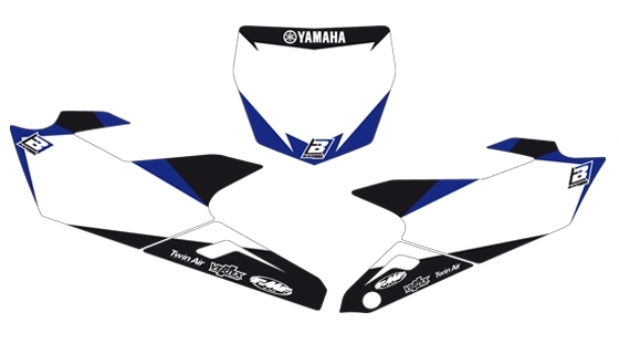 Fonds de plaques Blackbird Dream Graphic 2 Yamaha 250 YZ-F 14-18 blanc