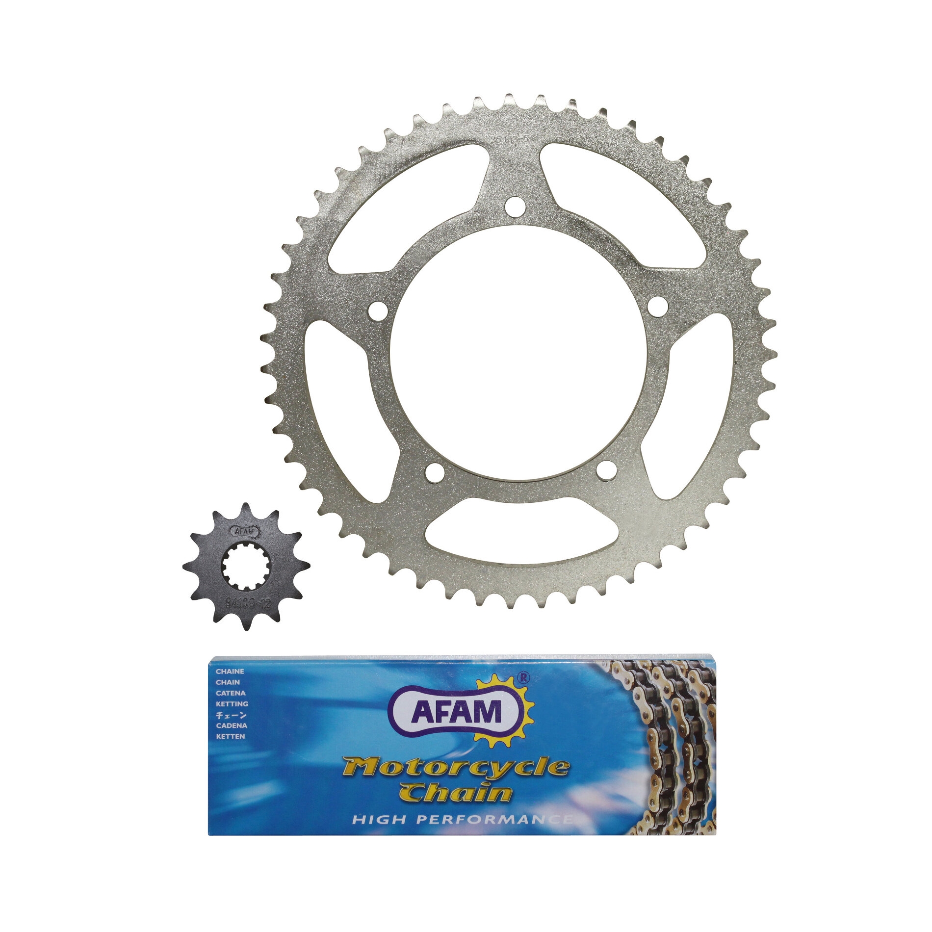 Kit chaîne Afam 12x51 Aprilia 50 RX 95-98