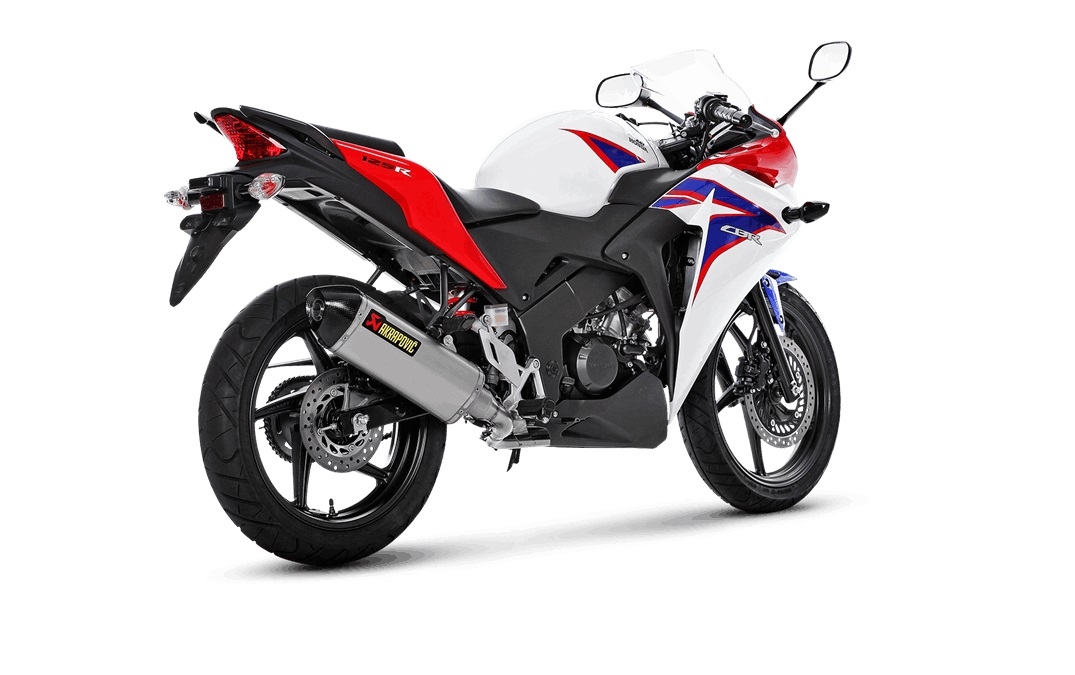 Ligne complète Akrapovic Racing line inox Honda CBR 125 R 11-16