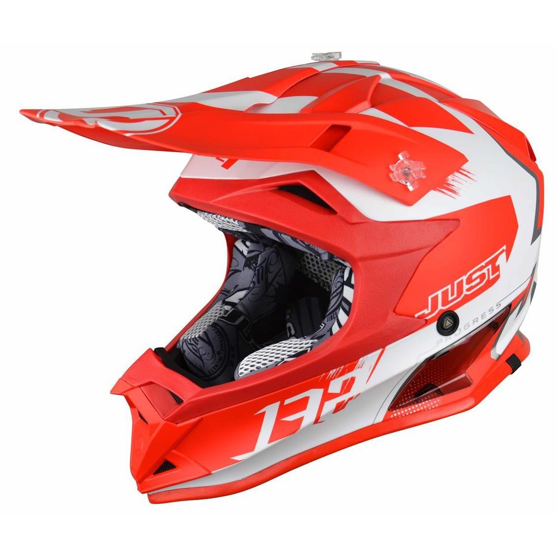 Casque cross Just1 J32 Pro Kick rouge / blanc mat - XS