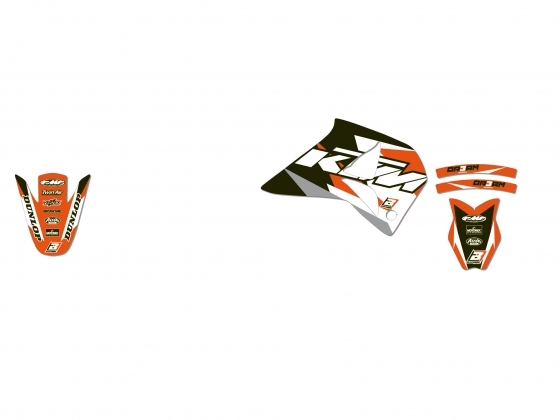 Kit déco Blackbird Dream Graphic 3 KTM 620 LC4 96-99 orange