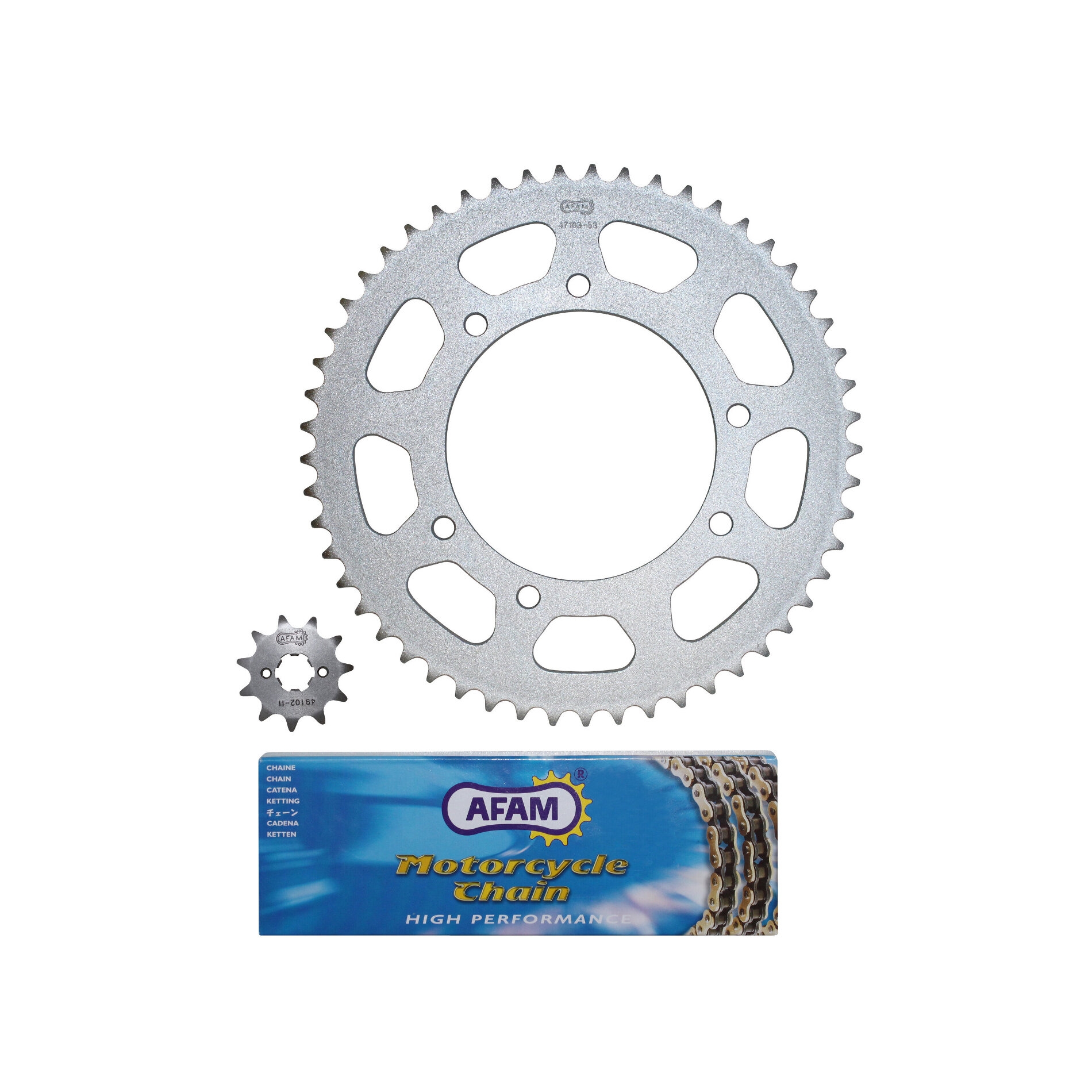 Kit chaîne Afam 11x53 Aprilia 50 RX / SX 06-11