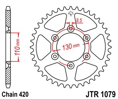 Couronne JT Sprockets Acier pas 420 62 dents - Pour CPI 50 SM 06-07