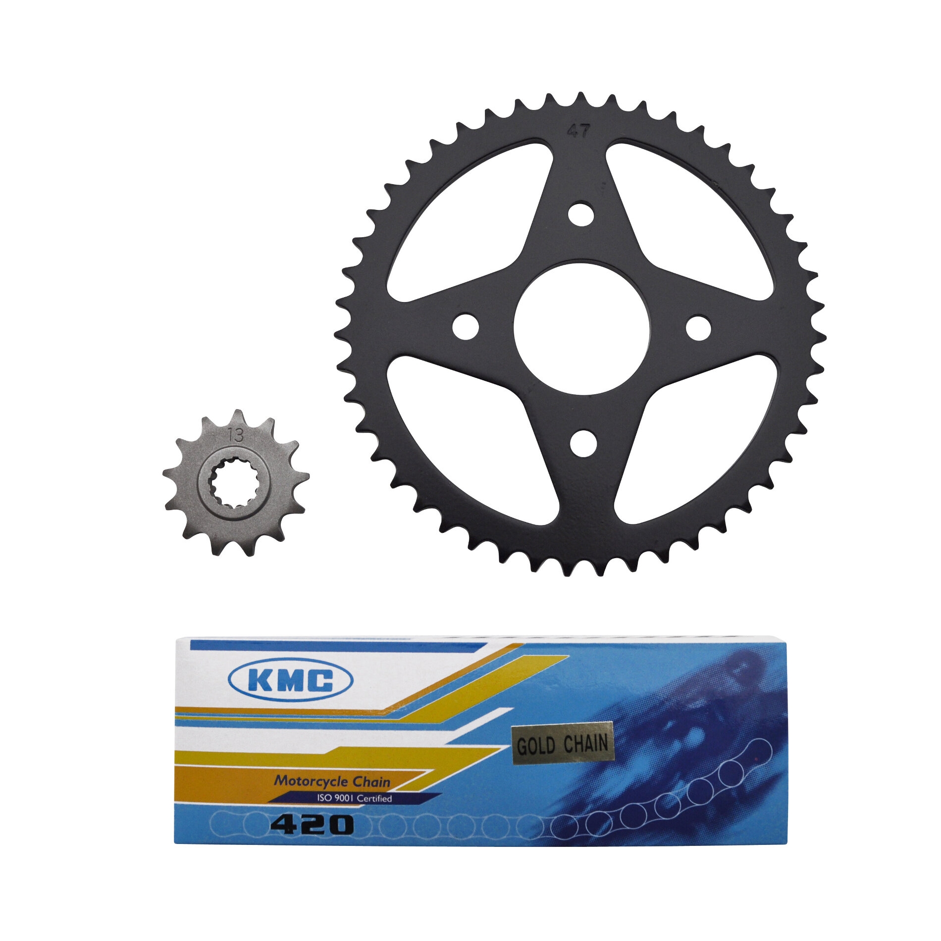 Kit chaîne 1Tek pas 420 13x47 adaptable Xpower/TZR