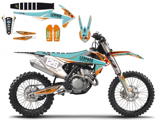 Kit déco + Housse de selle Blackbird Marchetti réplica 2017 KTM 450 SX