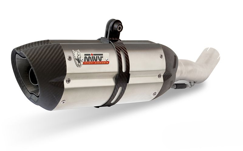 Ligne complète inox homologuée MIVV Suono inox casquette carbone KTM R