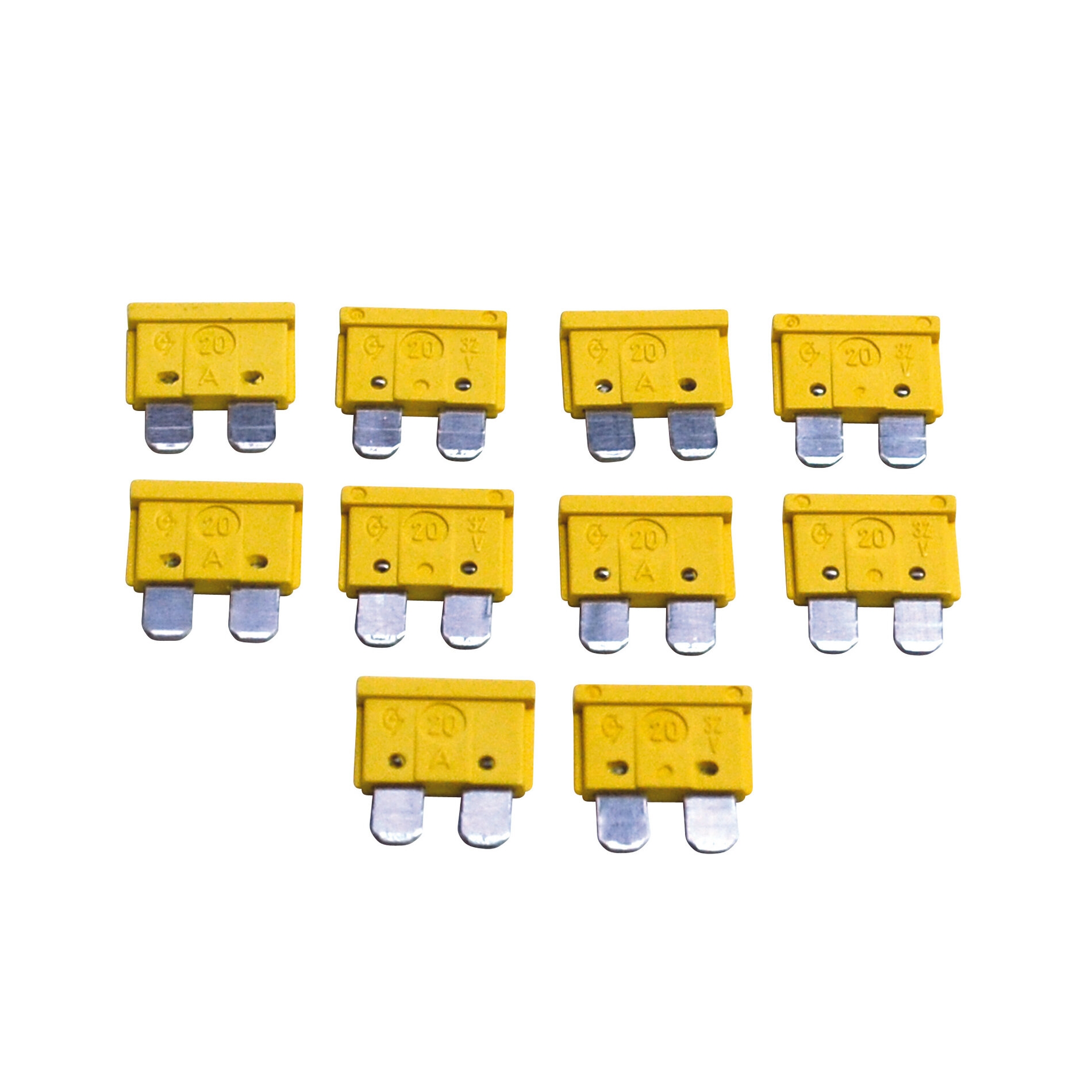10 Fusibles plats enfichables classique 20A
