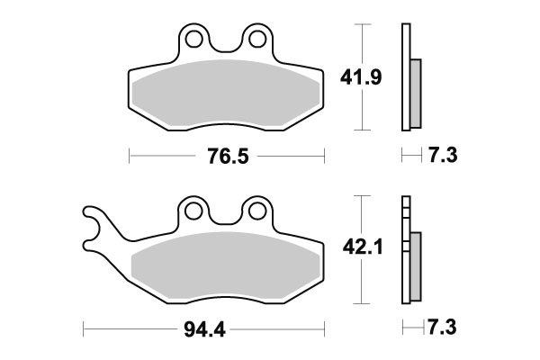 Plaquettes de frein SBS céramique 168HF