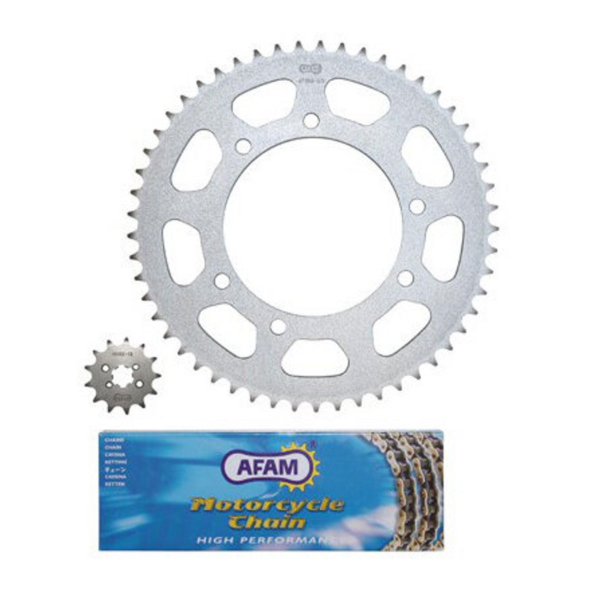 Kit chaîne Afam pas 420 13X53 Derbi Senda X-race / X-trem 06-10