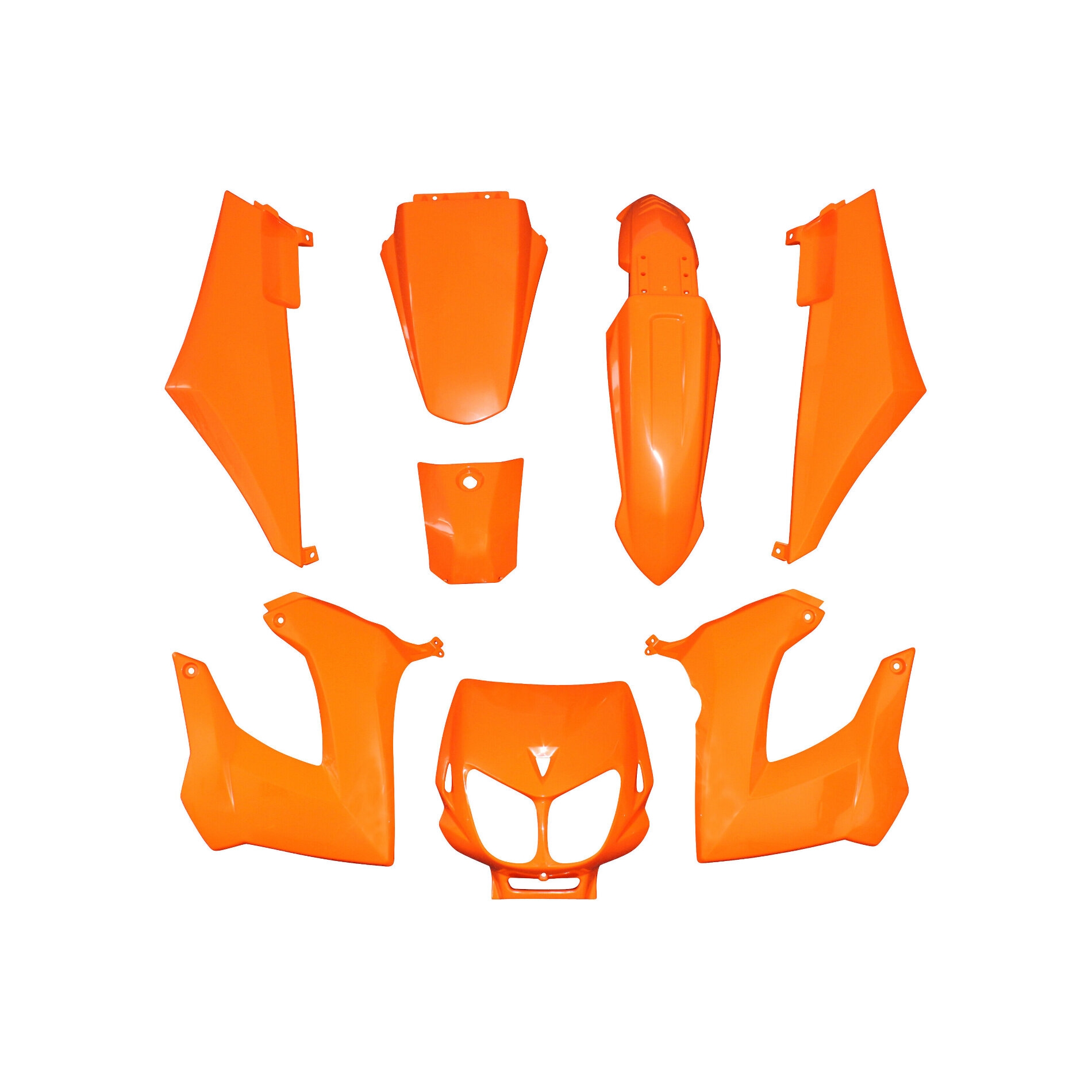 Kit carrosserie 8 pièces orange brillant adaptable senda drd x-treme/x