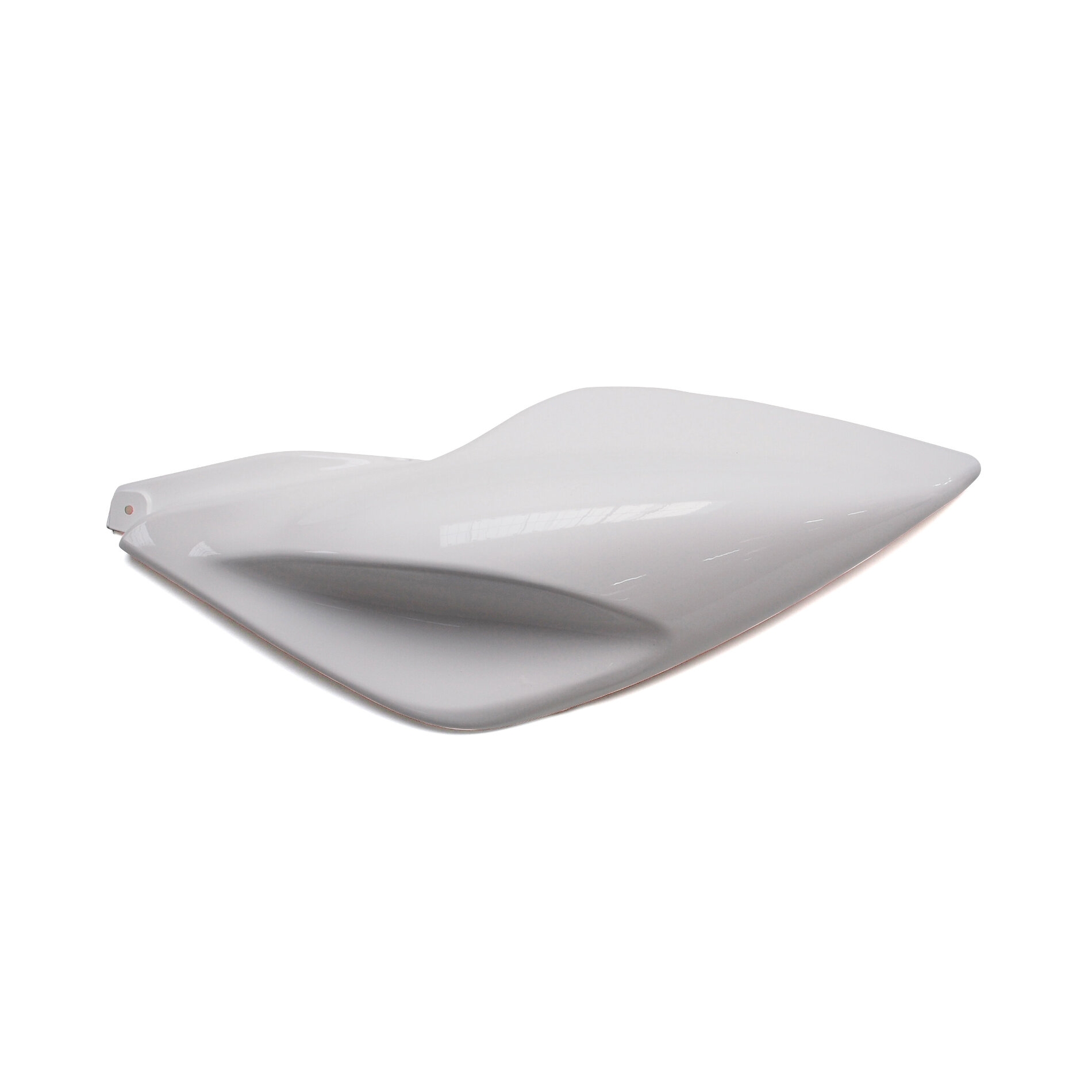 Coque arrière gauche blanche brillante adaptable MBK 50 Nitro/Yamaha 5