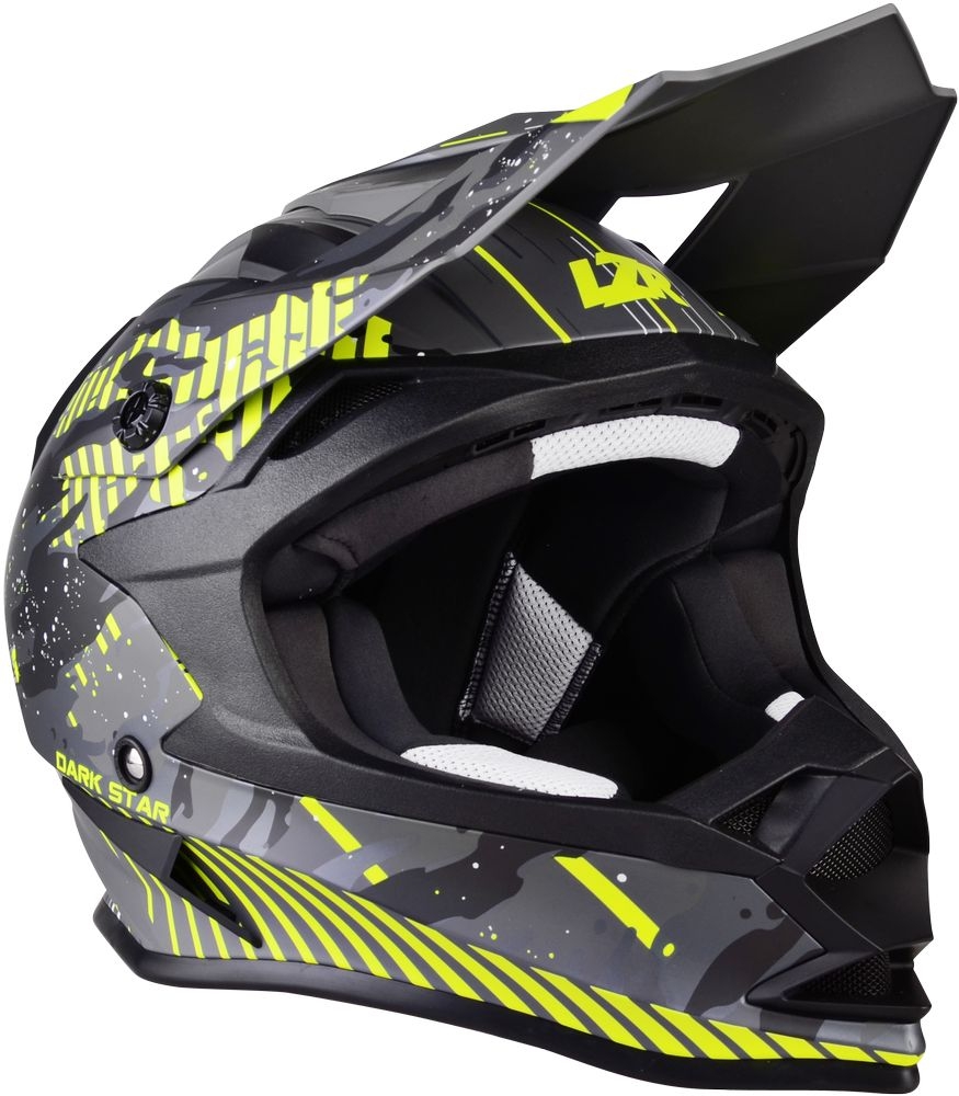 Casque cross Lazer OR1 Dark Star gris/jaune fluo mat - XS
