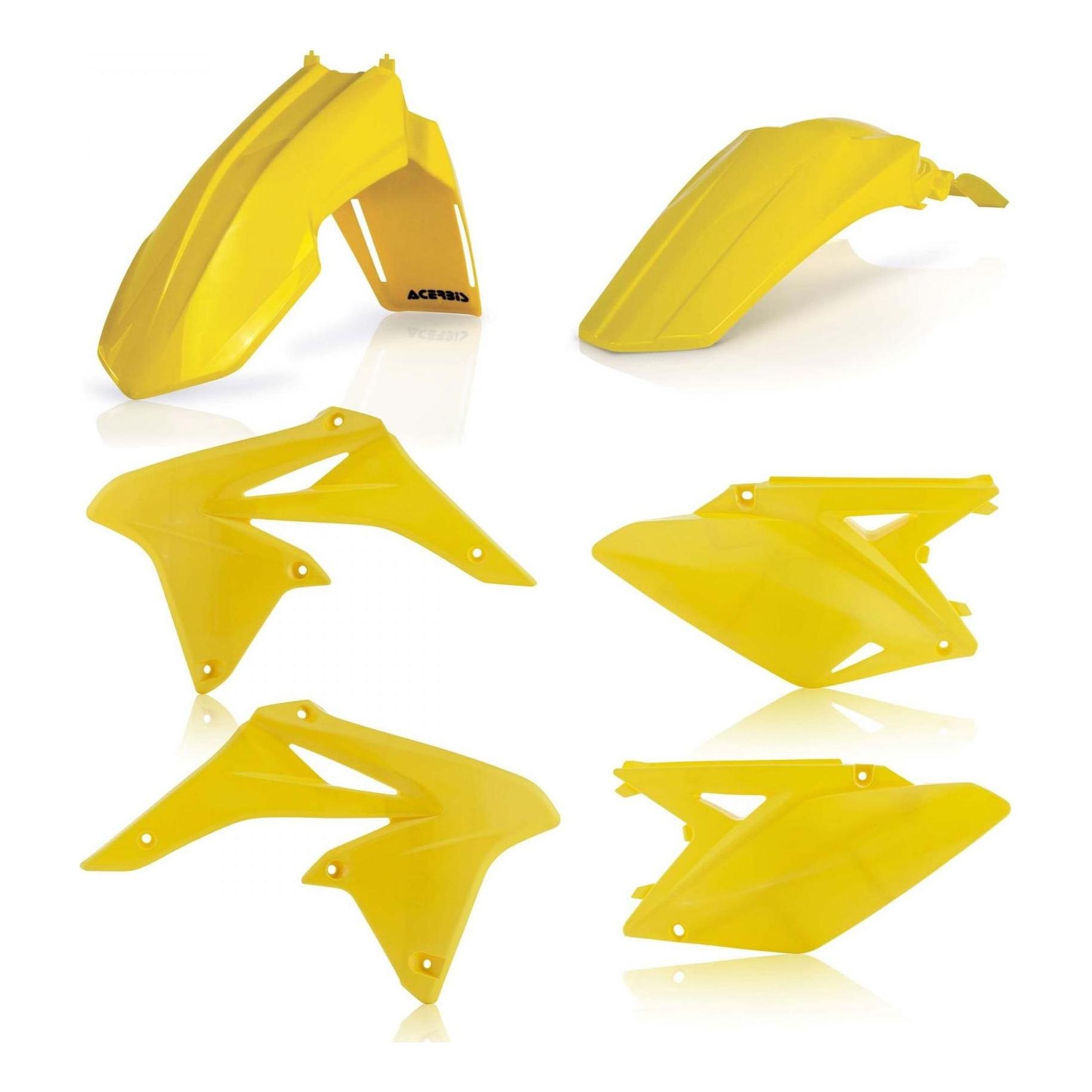 Plaques numéro latérales Acerbis Suzuki 250 RM-Z 10-17 jaune