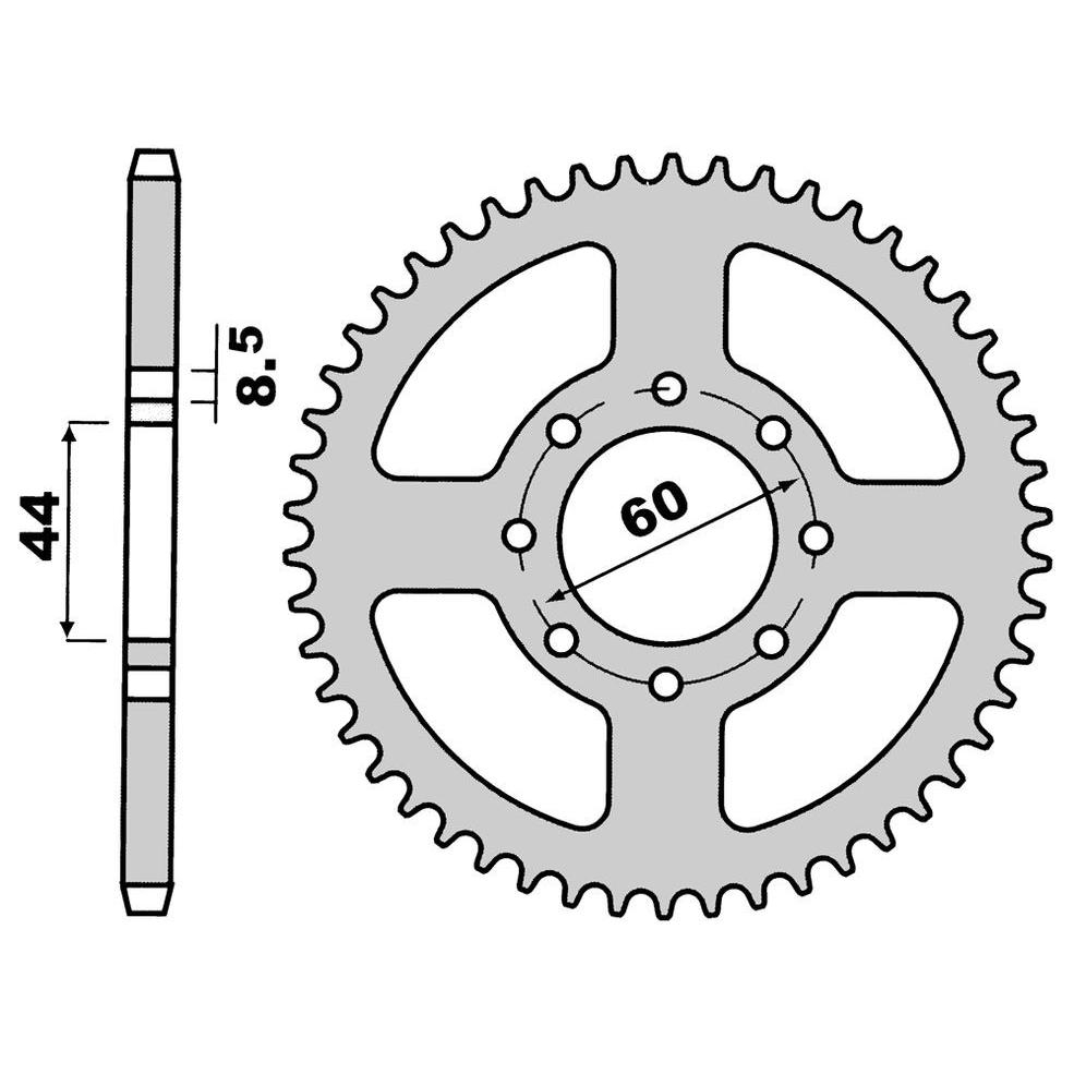 Couronne 50 dents pas 420 X Limit/DT 50 R