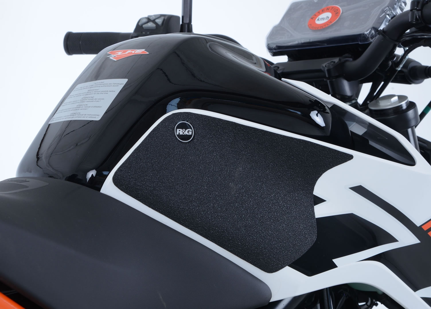Kit grip de réservoir R&G Racing noir KTM 125 Duke 17-18