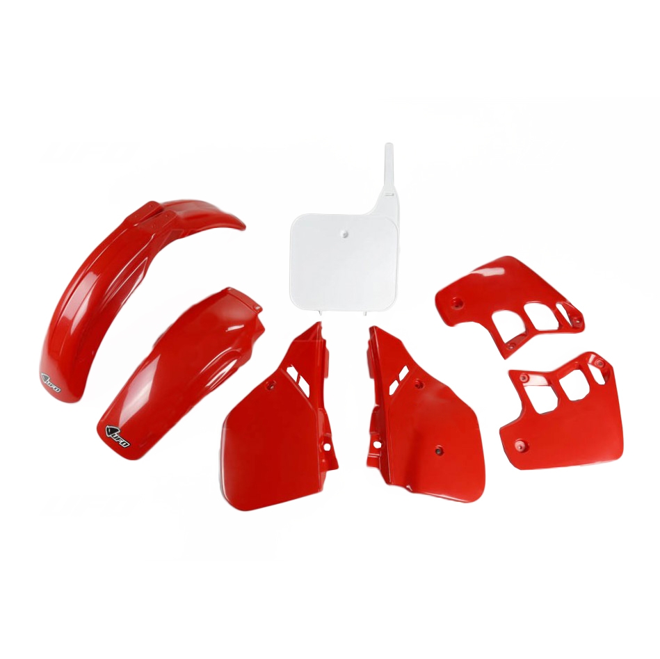 Kit plastique UFO Honda CR 125R 89-90 rouge/blanc (couleur origine 89)