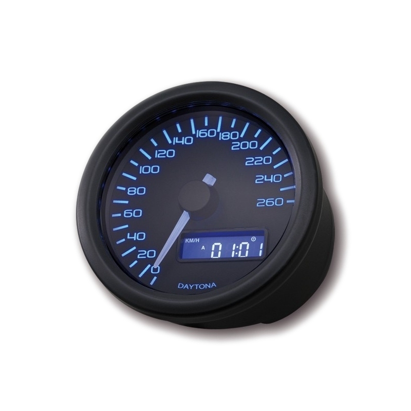 Compteur de vitesse Daytona Velona 260 km/h noir