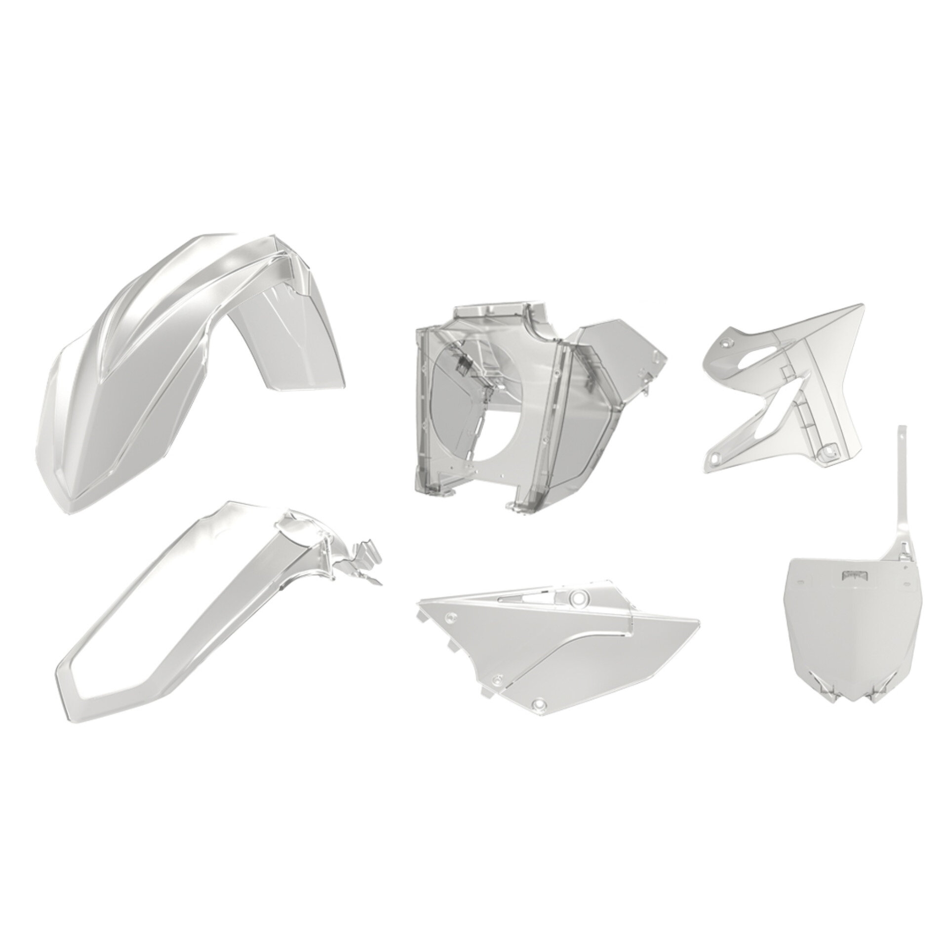 Kit plastique Polisport Restylé Yamaha 125 YZ 02-18 transparent