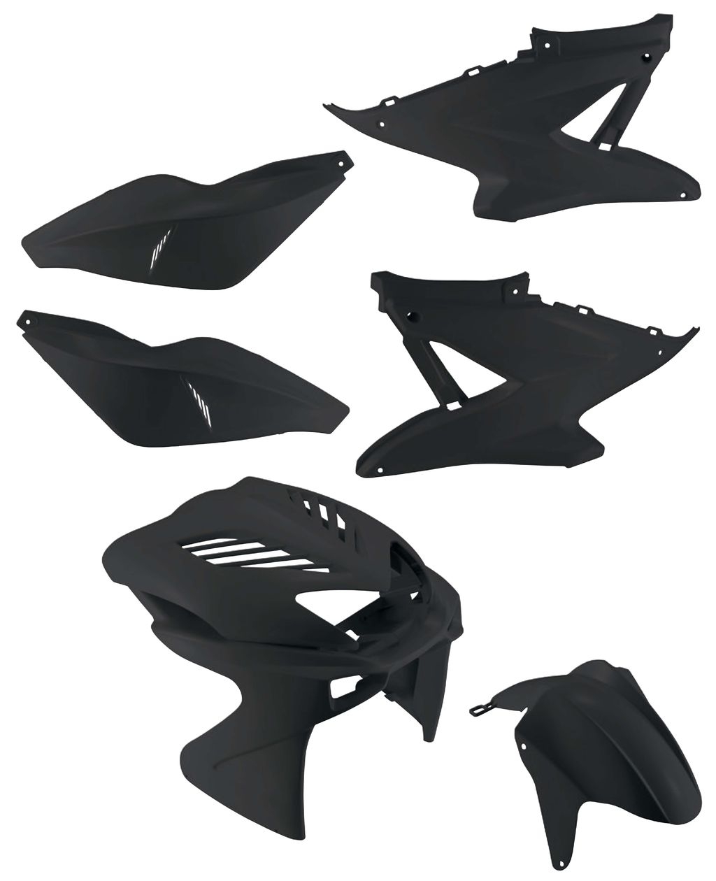 Kit carénage MBK Nitro / Yamaha Aerox Naked noir