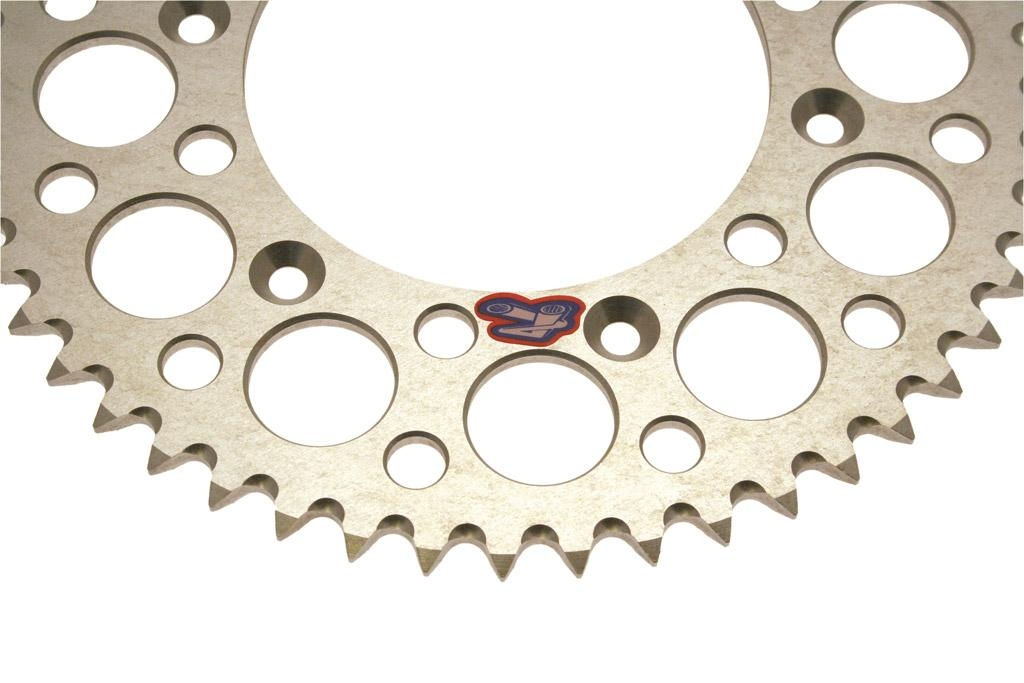 Couronne Renthal 53 dents Anti-boue / anodise argent