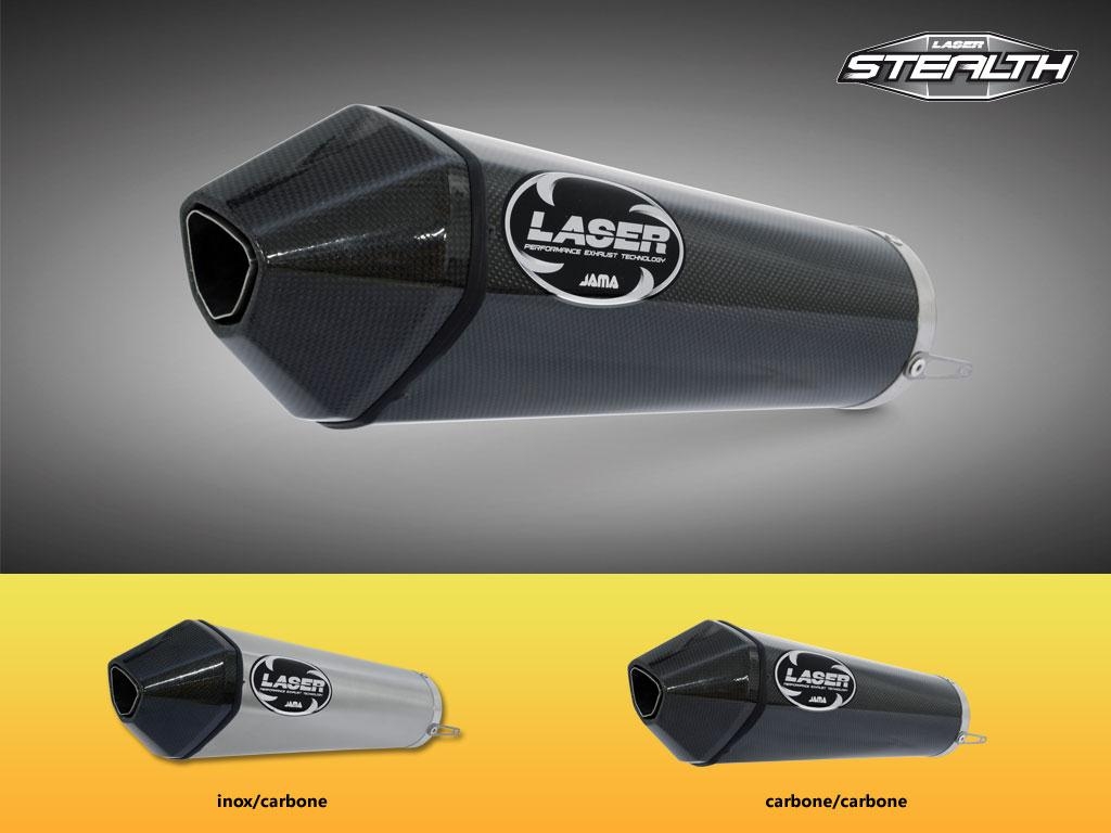Ligne laser stealth silencieux tout carbone pour yamaha