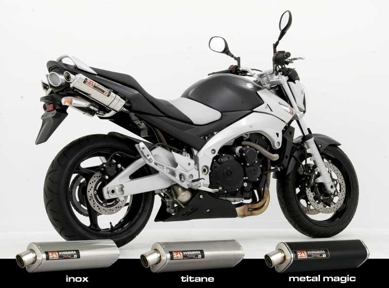 Silencieux homologués Yoshimura Tri-Oval inox pour Suzuki GSR 600 2006