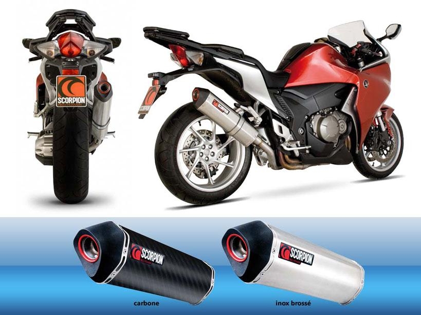 Silencieux homologué Scorpion Serket carbone pour Honda VFR 1200 F 10-