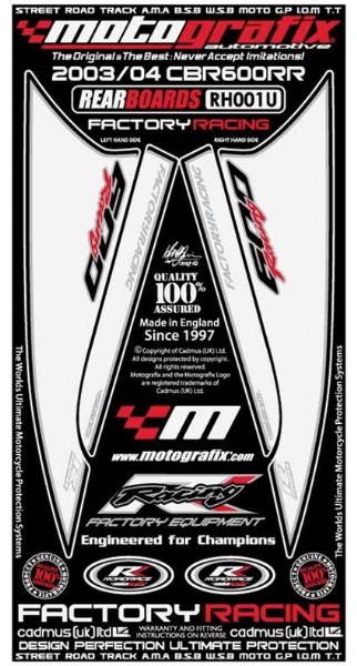 Kit deco arriere blanc pour cbr600rr