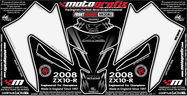 Kit deco avant blanc pour zx10r ninja